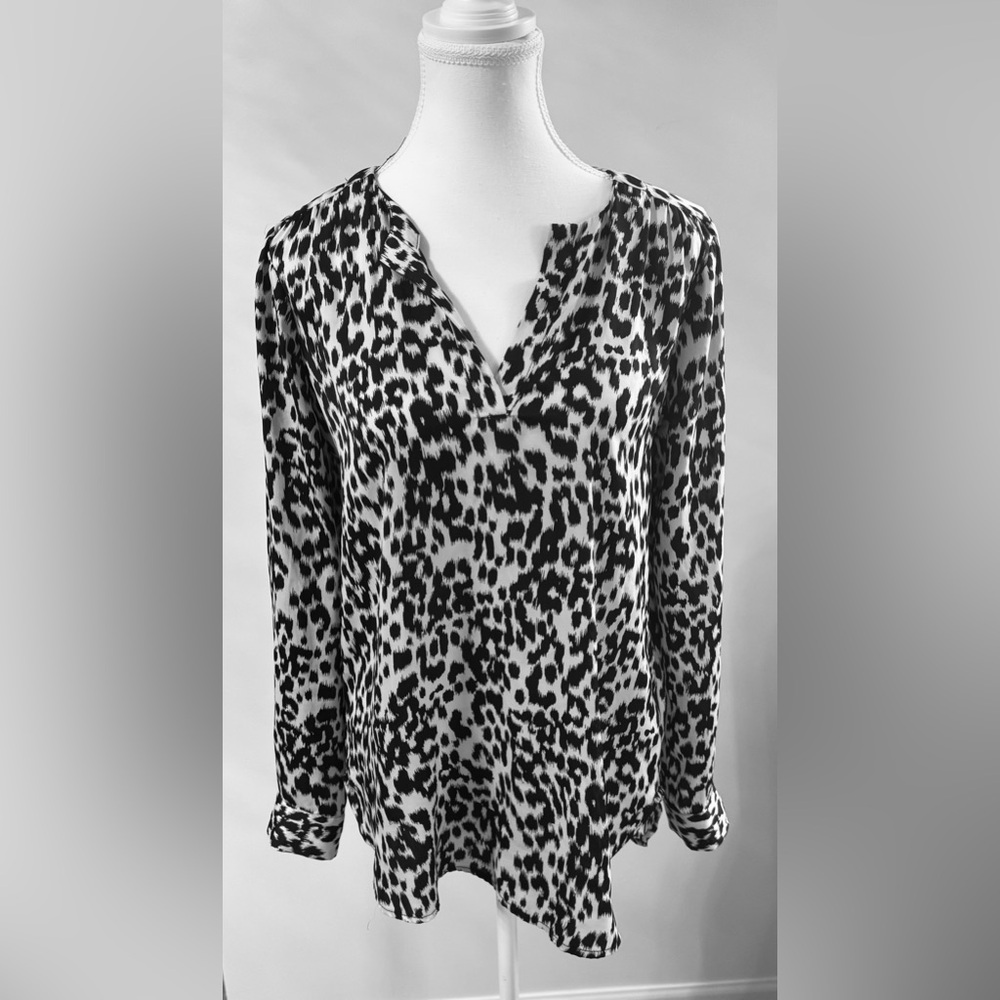 Edit by Jeanne Beker - Women’s Cheetah Print Blouse - Size Small